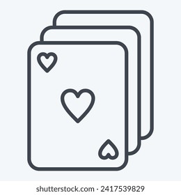 Icon Deck. related to Magic symbol. line style. simple design editable. simple illustration