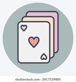 Icon Deck. related to Magic symbol. color mate style. simple design editable. simple illustration