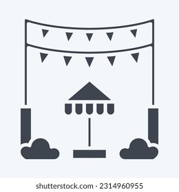 Icon Decoration. related to Amusement Park symbol. glyph style. simple design editable. simple illustration