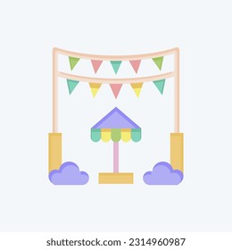 Icon Decoration. related to Amusement Park symbol. flat style. simple design editable. simple illustration