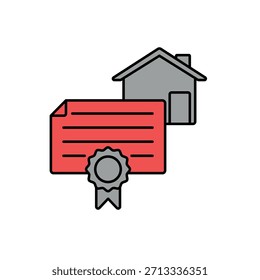 Icon a deed, isolated against a clean background.