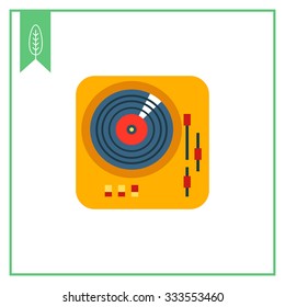 Icon of deejay vinyl record player