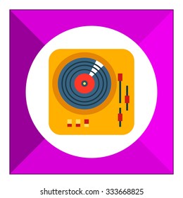 Icon of deejay vinyl record player