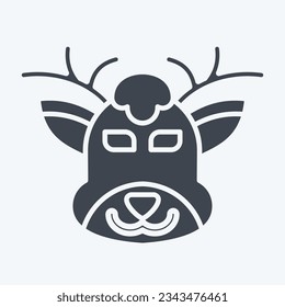 Icon Deer. related to Animal symbol. glyph style. simple design editable. simple illustration