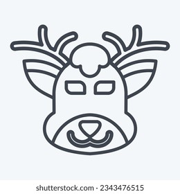 Icon Deer. related to Animal symbol. line style. simple design editable. simple illustration