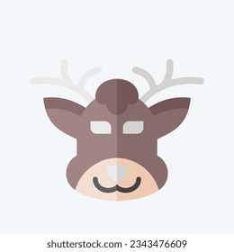 Icon Deer. related to Animal symbol. flat style. simple design editable. simple illustration