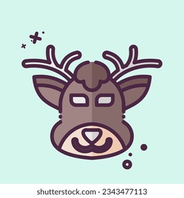 Icon Deer. related to Animal symbol. MBE style. simple design editable. simple illustration