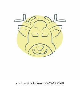 Icon Deer. related to Animal symbol. Color Spot Style. simple design editable. simple illustration