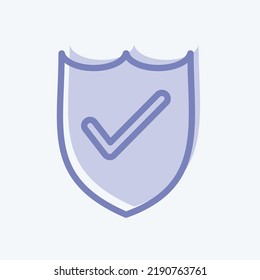Icon Defense. suitable for Security symbol. two tone style. simple design editable. design template vector. simple illustration