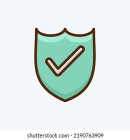 Icon Defense. suitable for Security symbol. flat style. simple design editable. design template vector. simple illustration