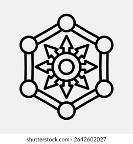 Icon defi. Crypto currency elements. Icon in line style.