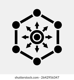 Icon defi. Crypto currency elements. Icon in glyph style.