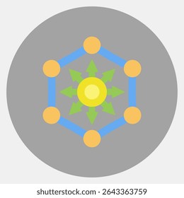 Icon defi. Crypto currency elements. Icon in color mate style.