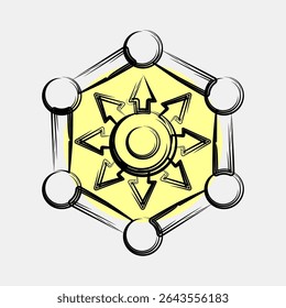 Icon defi. Crypto currency elements. Icon in color spot style.