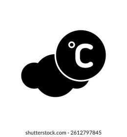 Icon a degree Celsius, isolated against a clean background.