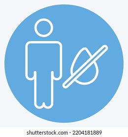 Icon Dehydration. suitable for flu symbol. blue eyes style. simple design editable. design template vector. simple illustration