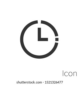 Icon delay in black and white Illustration.