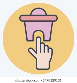 Icon Delete 2. related to Delete symbol. color mate style. simple design illustration