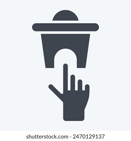 Icon Delete 2. related to Delete symbol. glyph style. simple design illustration