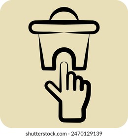 Icon Delete 2. related to Delete symbol. hand drawn style. simple design illustration