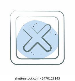 Icon Delete Button. related to Delete symbol. Color Spot Style. simple design illustration
