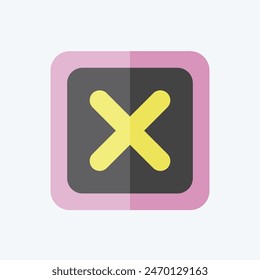 Icon Delete Button. related to Delete symbol. flat style. simple design illustration