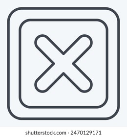 Icon Delete Button. related to Delete symbol. line style. simple design illustration