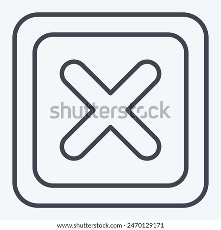 Icon Delete Button. related to Delete symbol. line style. simple design illustration