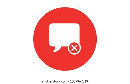 icon delete chat vector color logo