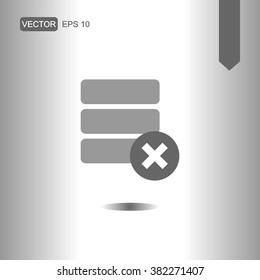 icon delete database for Web and Mobile