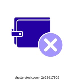 Symbol eine Löschung, einzeln auf sauberem Hintergrund.