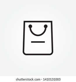 icon delete item shopping. shopping bag icon vector 
