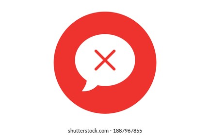 icon delete massage vector color logo