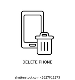 Icon a delete phone, isolated against a clean background.
