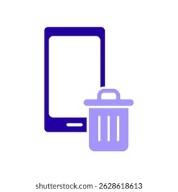 Icon a delete phone, isolated against a clean background.