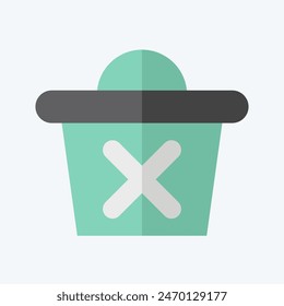 Icono Borrar. relacionado con Borrar symbol. flat style. ilustración de diseño simple