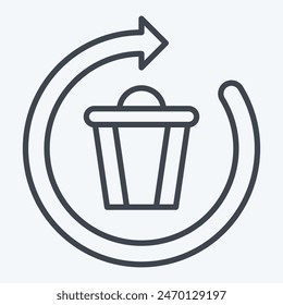 Icon Deleting. related to Delete symbol. line style. simple design illustration