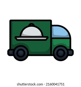 Icono De Entregar Coche. Contorno de negrita editable con diseño de relleno de color. Ilustración vectorial.