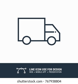 Icon delivery car graphic design single icon vector illustration