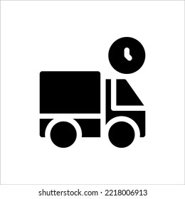 Icon Delivery Glyph, Flat Icon Logo Illustration Vector Isolated. Suitable for Web Design, Logo, App.
