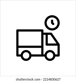 Icon Delivery, Line, outline, Flat Icon Logo Illustration Vector Isolated. Suitable for Web Design, Logo, App. 

