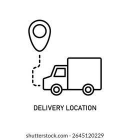 Icon a delivery location, isolated against a clean background.