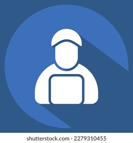 Icon Delivery Man. related to Black Friday symbol. shopping. simple illustration