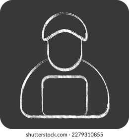 Icon Delivery Man. related to Black Friday symbol. shopping. simple illustration