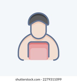 Icon Delivery Man. related to Black Friday symbol. shopping. simple illustration