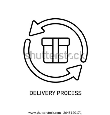 Icon a delivery process, isolated against a clean background.