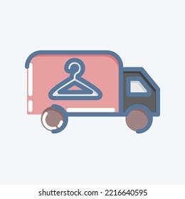 Icon Delivery. related to Laundry symbol. doodle style. simple design editable. simple illustration, good for prints