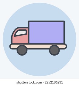 Icon Delivery. related to Online Store symbol. color mate style. simple illustration. shop