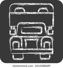 Icon Delivery Truck. related to Vehicle symbol. chalk Style. editable