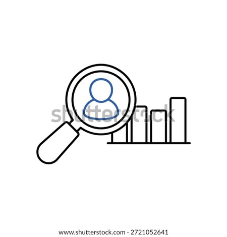 Icon a Demographic Analysis, isolated against a clean background.